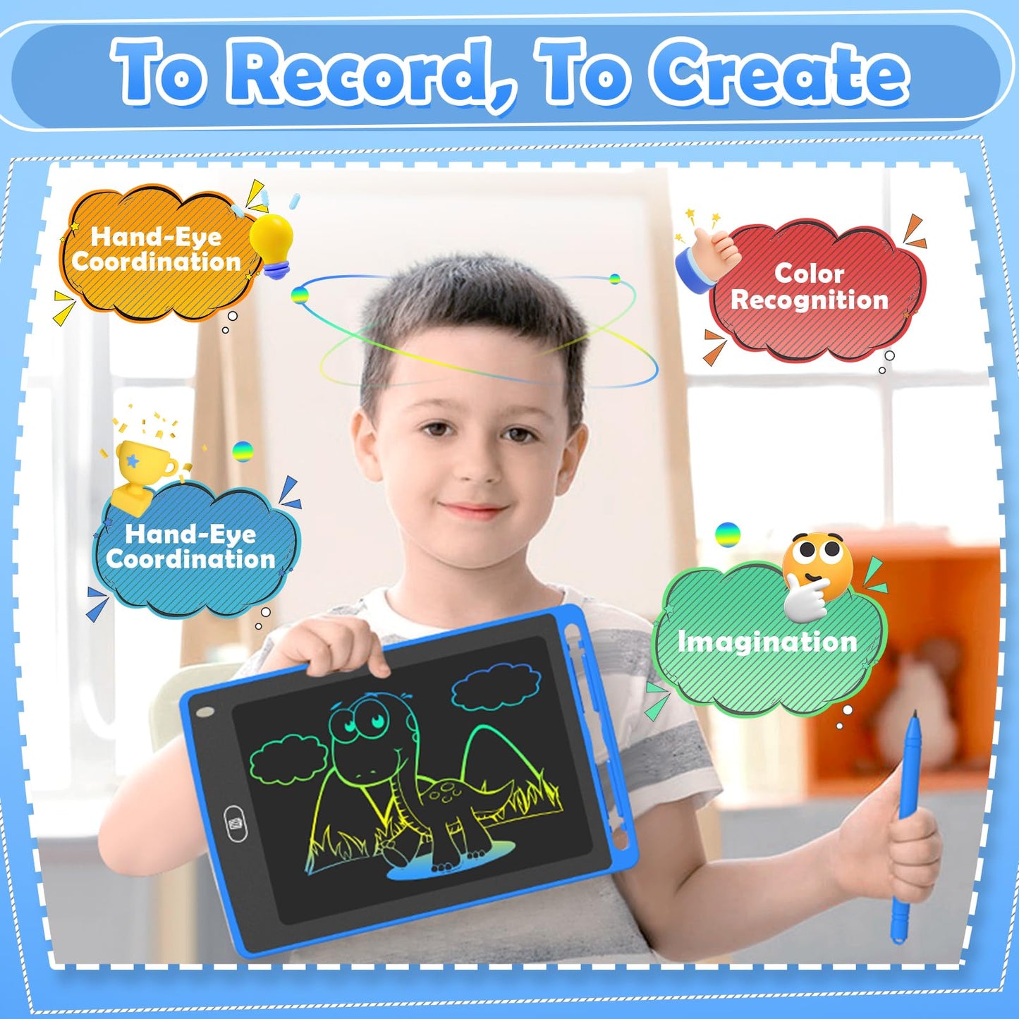 4 Pack LCD Writing Tablet for Kids, 8.5 Inch Doodle Board, Educational Drawing Toy